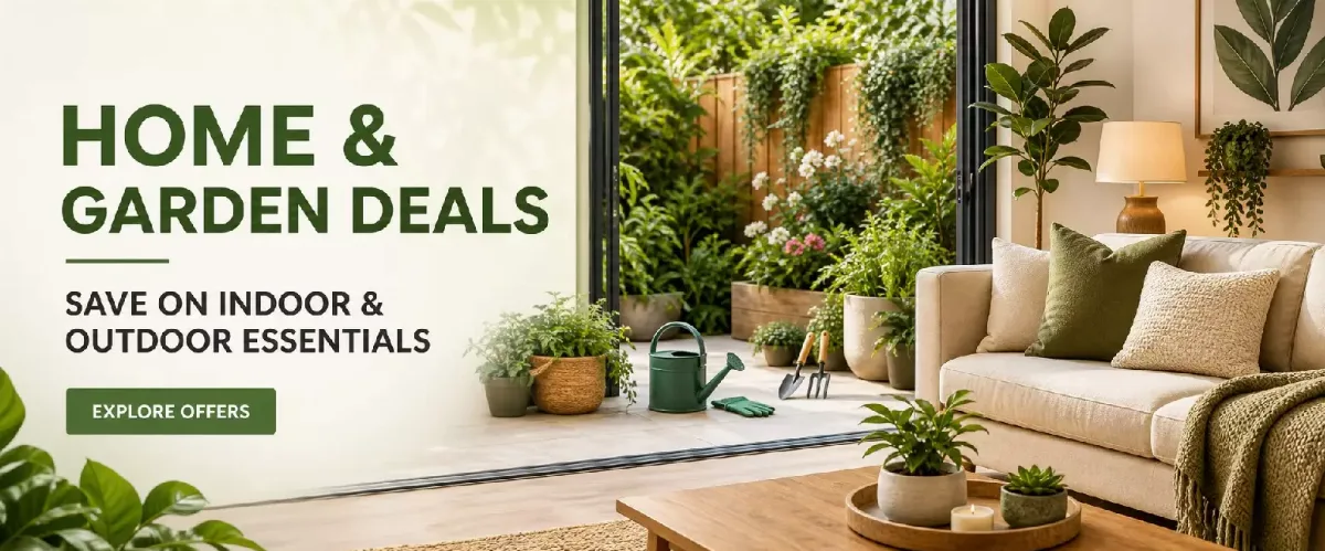 Home and garden coupon deals for indoor and outdoor essentials