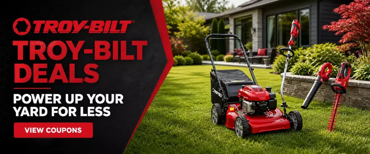 Troy-Bilt coupon deals on lawn and garden equipment