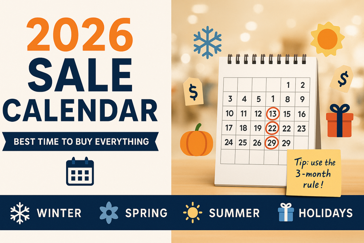 2026 sale calendar - best time to buy everything month by month