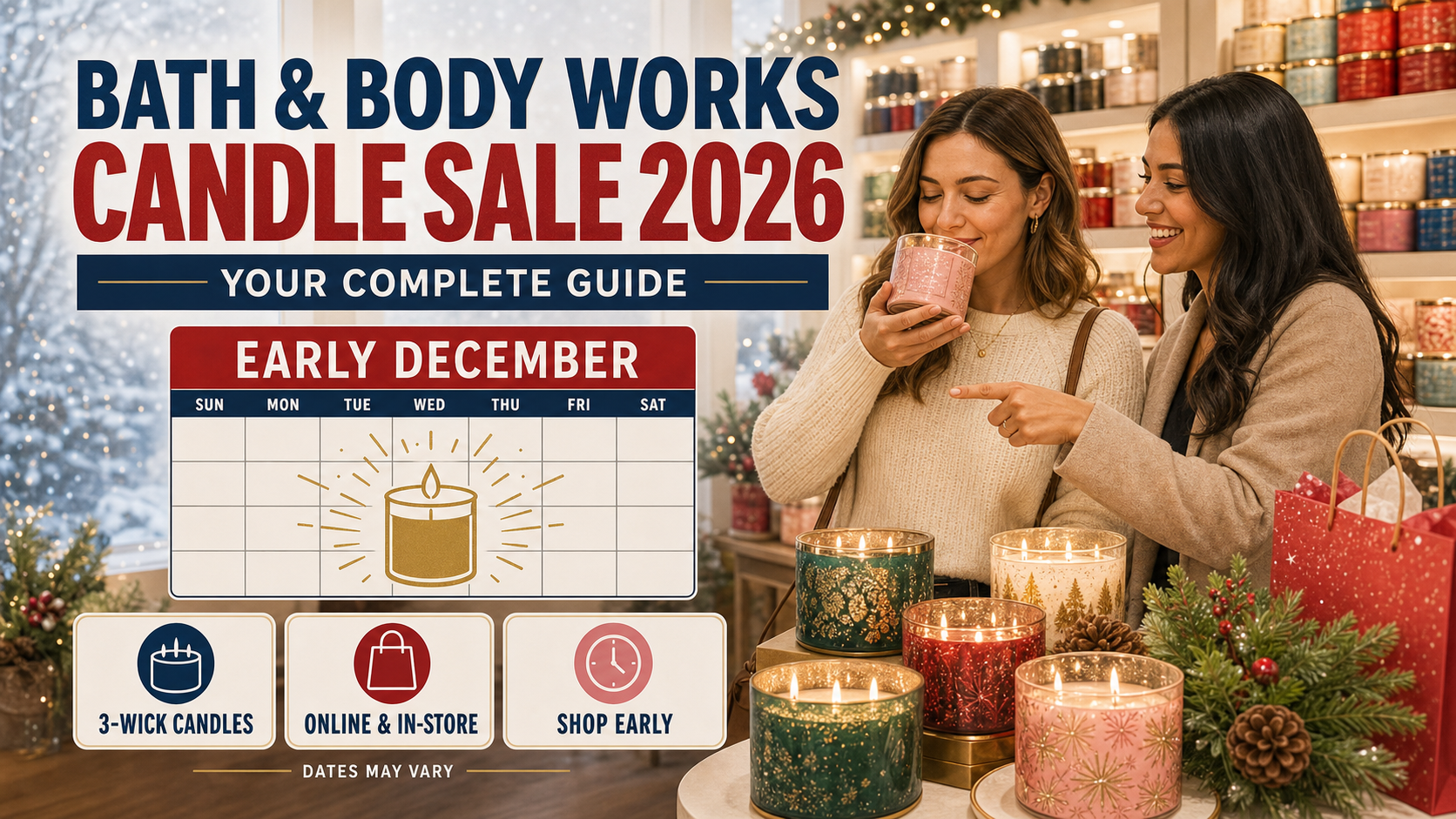 Bath and Body Works candle sale - cozy scented 3-wick candles