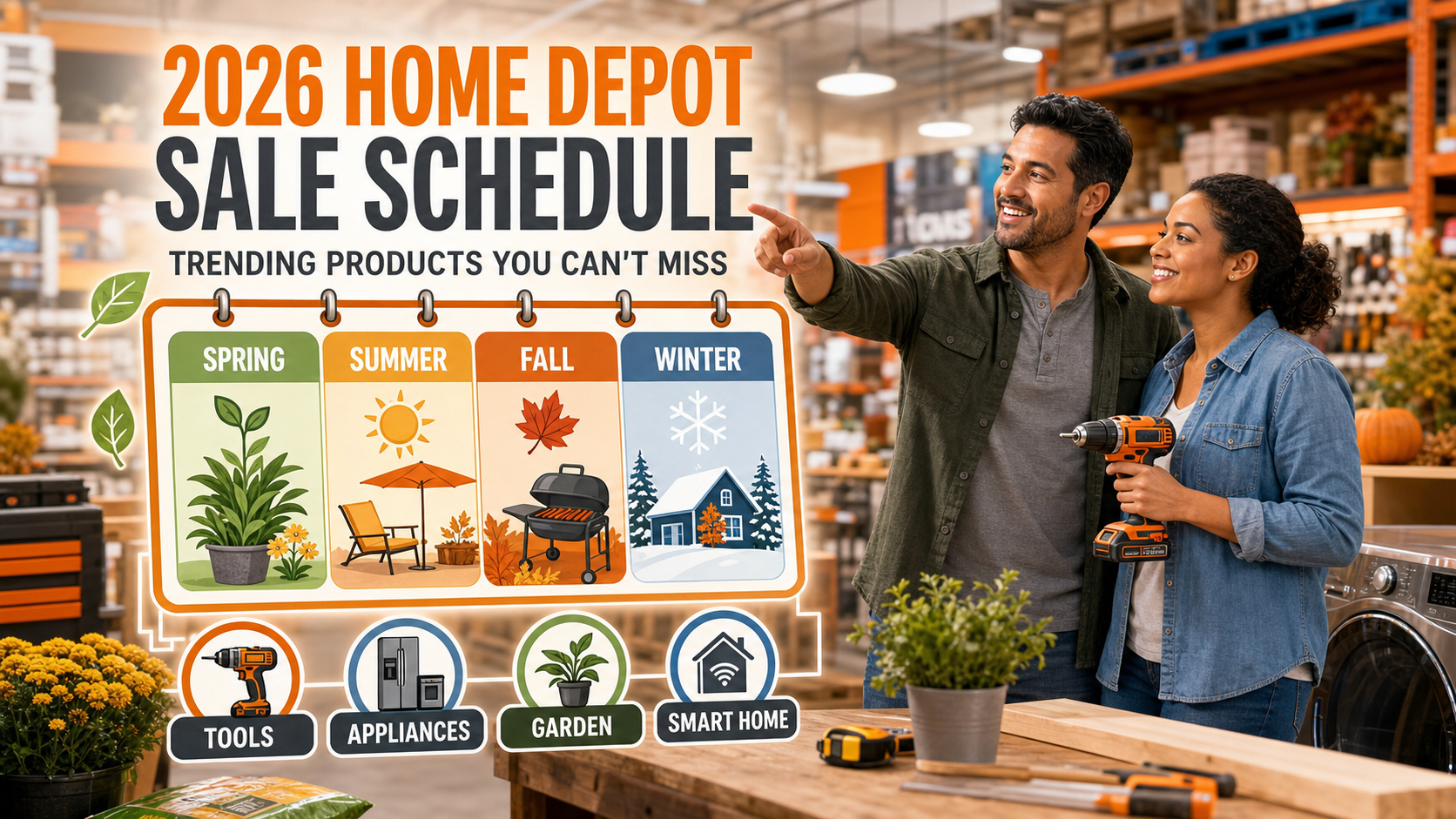 2026 Home Depot sale schedule - power tools and appliance deals