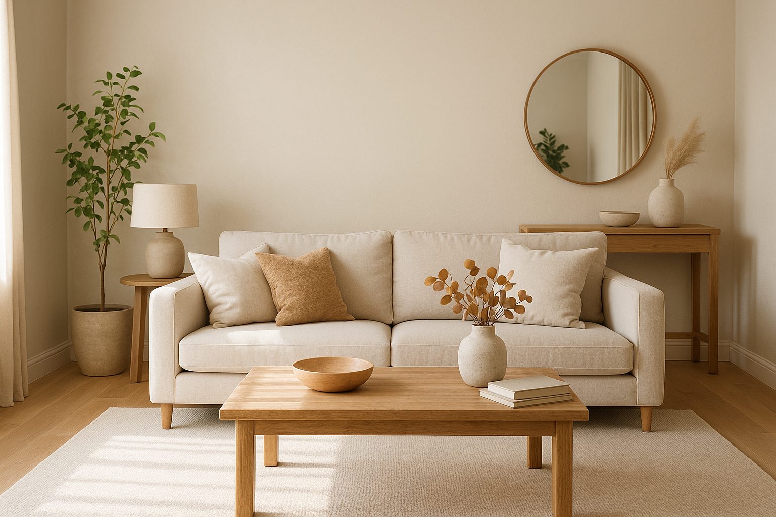 Cozy styled living room furniture and home decor on sale