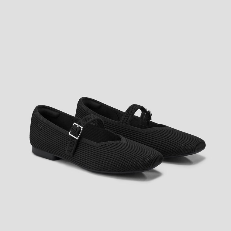 VIVAIA washable Mary Jane flats with buckle strap in black