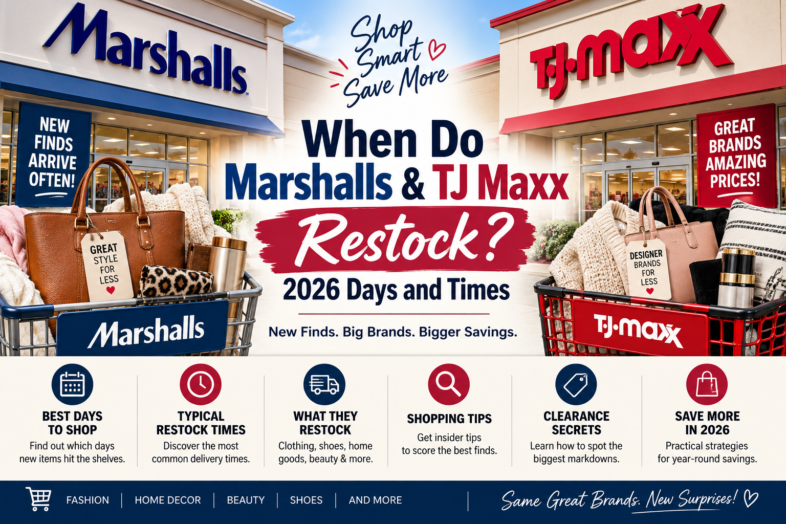 When does Marshalls restock in 2026? When does Marshalls and TJ Maxx restock 2026 shopping guide